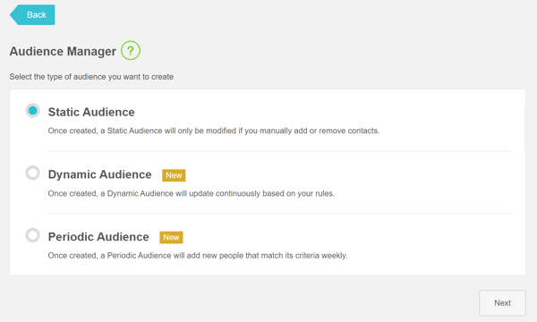 1 Audience Manager Static Dynamic Periodic