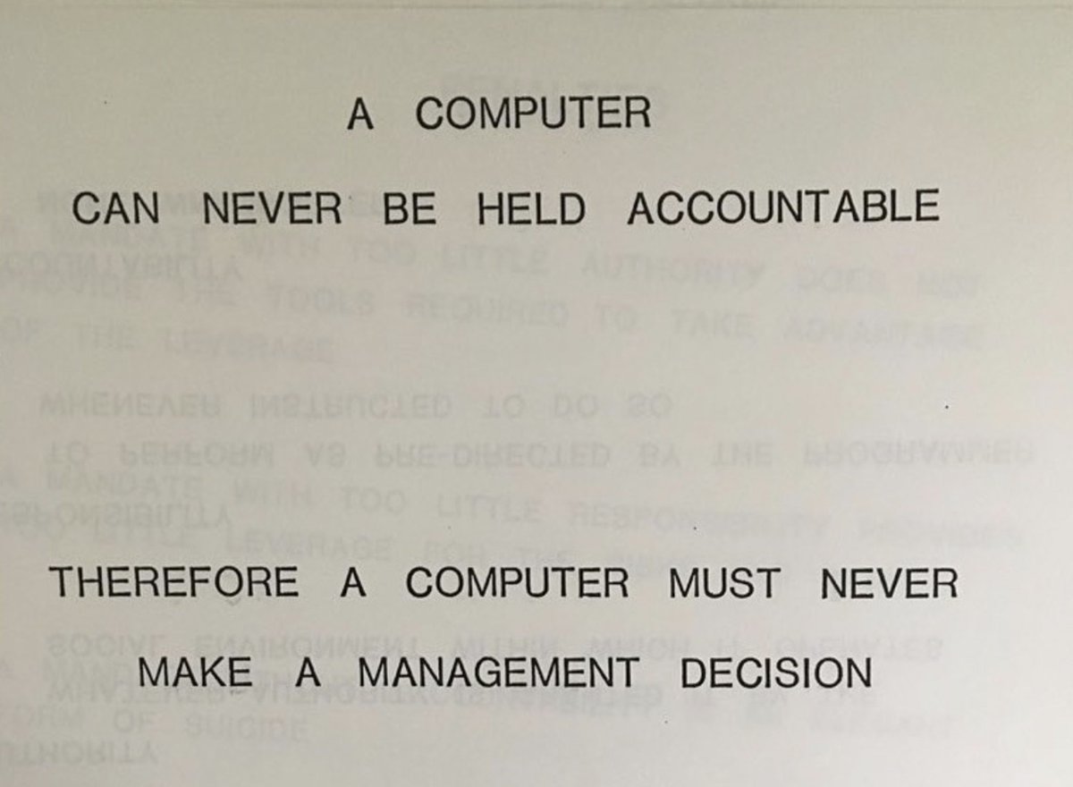 Audiense blog -  diapositiva de IBM de 1979 