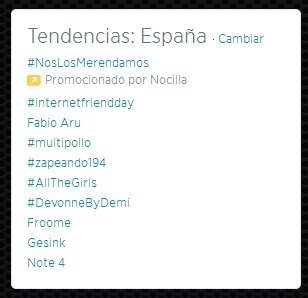 #NosLosMerendamos tendencia patrocinada #Spain2014