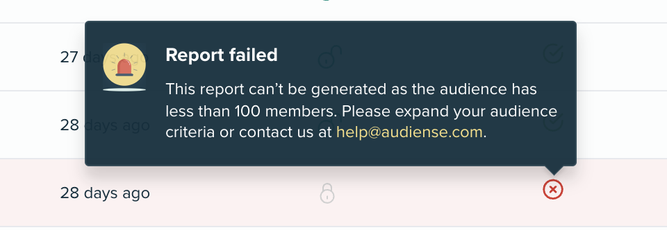 Audiense blog - Report failed