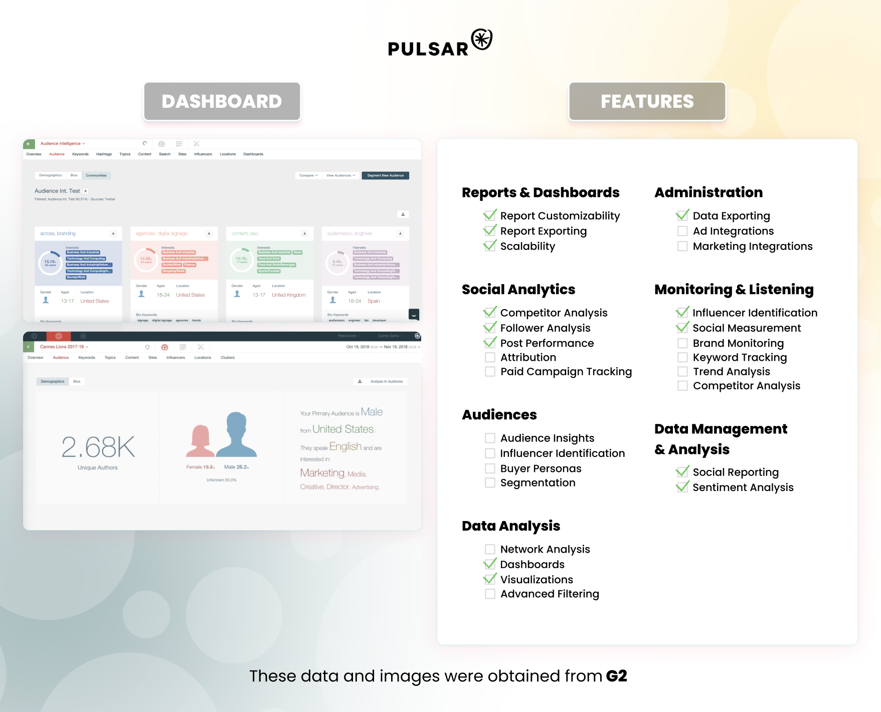 Pulsar - Información de G2