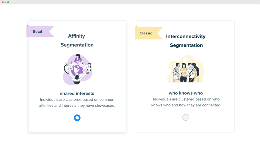 Image -  report builder antes de la implementación de la nueva funcionalidad de Audiense Insights