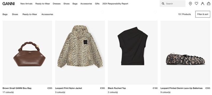 Audiense blog - image - Ganni website