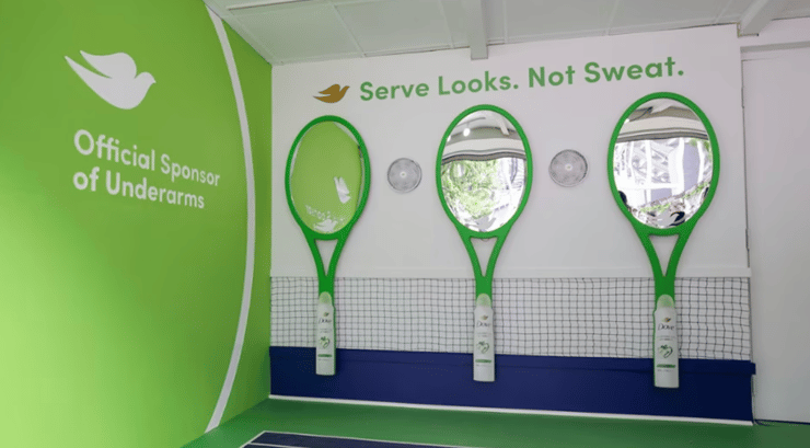 Audiense blog - image - Dove station set up US Open