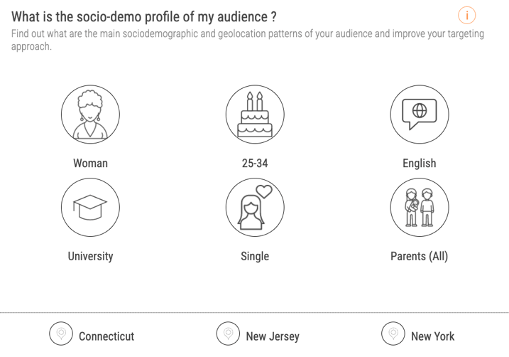 Audiense blog - image - "the fashionista" segment - demographic data - Soprism