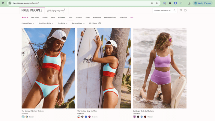 Audiense blog - image - freepeople.com