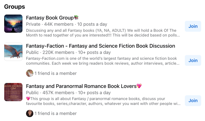 Audiense blog - image - Facebook groups and Subreddits dedicated to discussing Fantasy book series