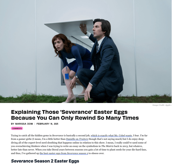 Audiense blog - image - Severance article
