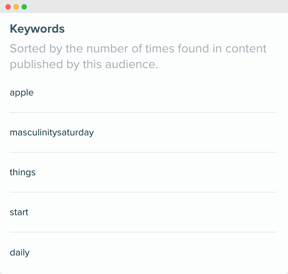 audiencia de Shopify - keywords