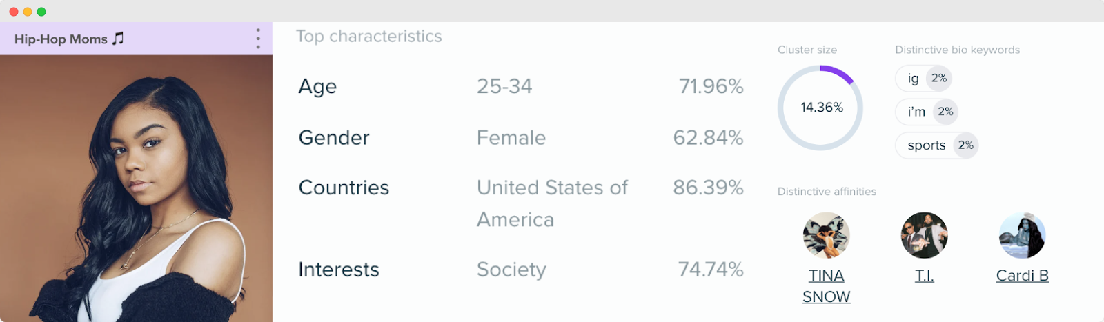 Audiense blog - image - Millennial BNPL audiences  - Hip-Hop Moms segment