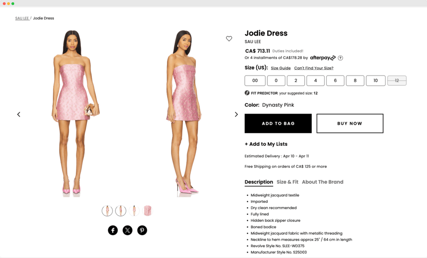 Audiense blog - image - buy now pay later dress online shop