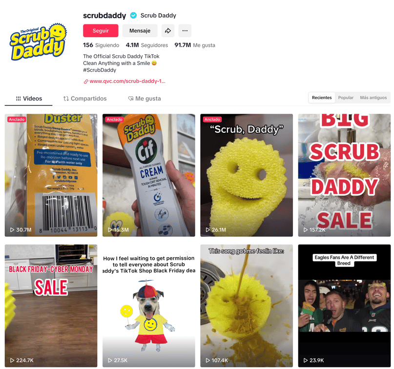 Audiense blog - imagem -  Sponge Daddy en TikTok 